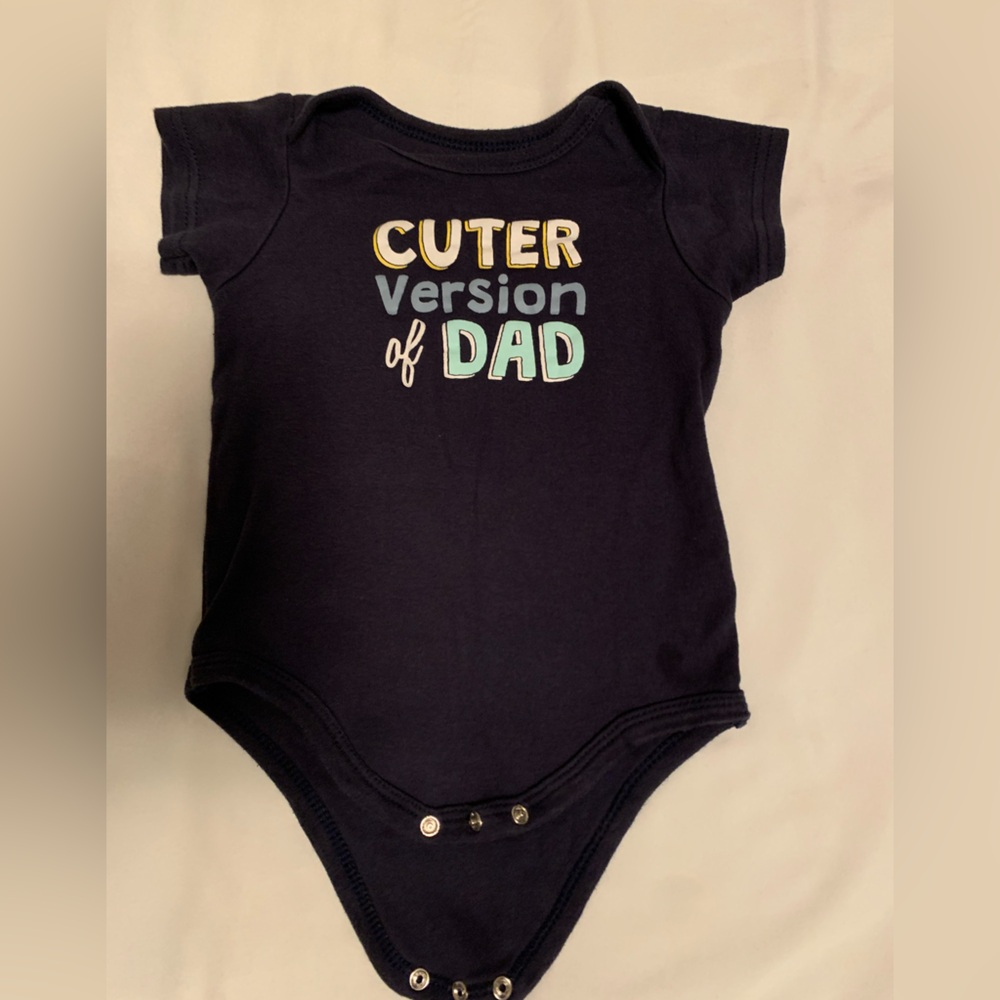 Navy Blue "Cuter Version of Dad" Kids One Piece